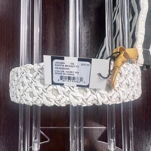 Lele Sadoughi - Raffia Bessette Headband in Ivory Coast- New with Tags